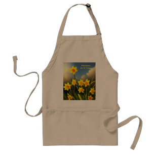 Golden Yellow Daffodil Temptations, Standard Apron