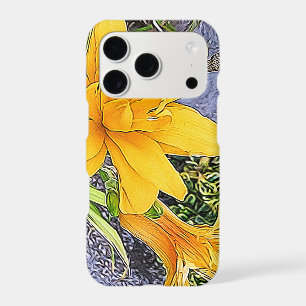 Golden Yellow Day Lily Flowers Bud Girly Artwork