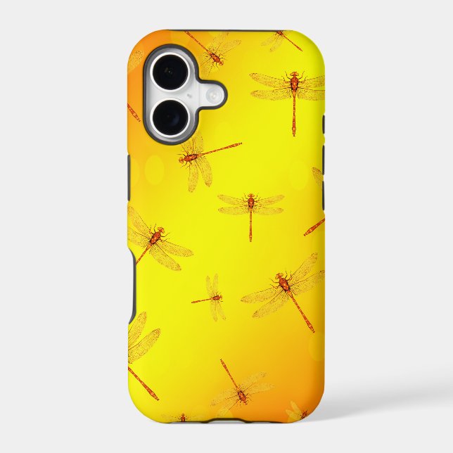 Golden Yellow Dragonfly Pattern, (Back)