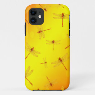 Golden Yellow Dragonfly Pattern, Case-Mate iPhone Case