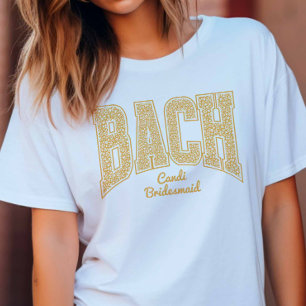Golden Yellow Floral BACH Party Bridesmaid T-Shirt