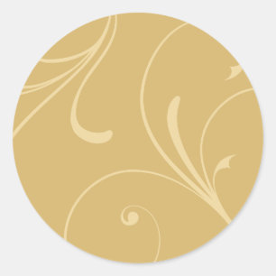 Golden Yellow Flourish Wedding Envelope Seals