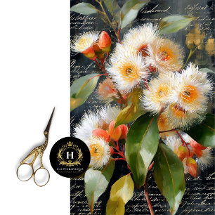 Golden Yellow Flowering Gumnut Decoupage Tissue Paper