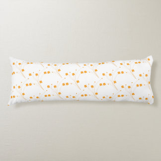 Golden Yellow Flowers, Small Floral Print Body Cushion