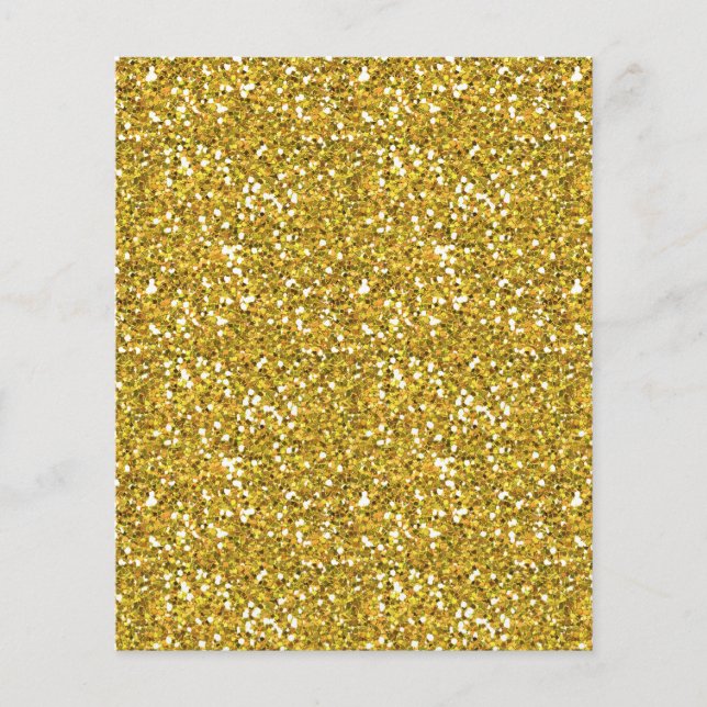 GOLDEN YELLOW GLITTER  PATTERNS TEXTURES TEMPLATES FLYER (Front)