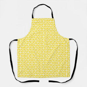 Golden Yellow Greek Key Pattern Apron