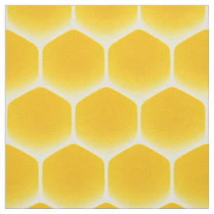 Golden Yellow Honeycomb Large Print 3" Cells Fabric