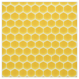 Golden Yellow Honeycomb Medium Print 1" Cells Fabric