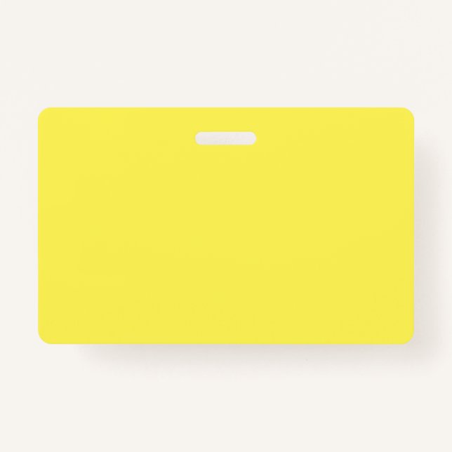 Golden Yellow ID Badge | Staff or Student Name Tag (Front)