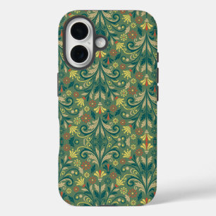 Golden Yellow Leafy Vine Pattern Case-Mate iPhone 16 Case