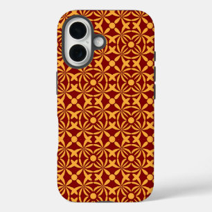 Golden Yellow Leafy Vine Pattern Case-Mate iPhone 16 Case