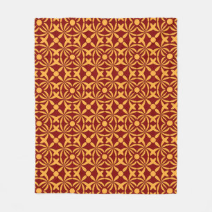 Golden Yellow Leafy Vine Pattern  Fleece Blanket