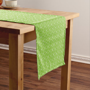 Golden Yellow Leafy Vine Pattern  Short Table Runn Runner