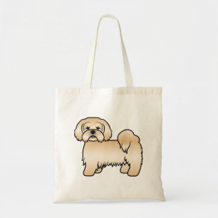 Golden Yellow Lhasa Apso Cute Cartoon Dog Tote Bag