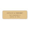 Golden Yellow Minimalist First Names Return Addres