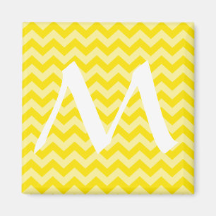 Golden Yellow Moroccan Moods Chevrons Magnet