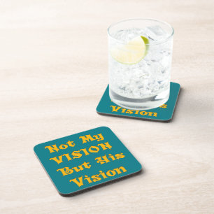 Golden Yellow "Not My Vision But His Vision" Ins Coaster