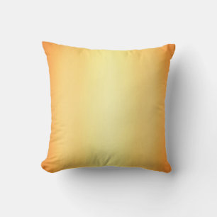 Golden yellow ombre graduated solid colour design cushion