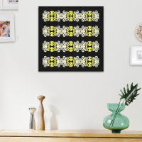 Golden Yellow Ornamental Stripe Seamless Pattern