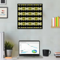 Golden Yellow Ornamental Stripe Seamless Pattern