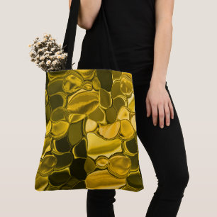 Golden yellow parts or seem gold tote bag