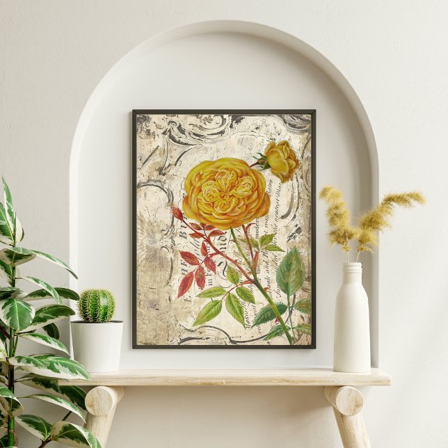 Golden Yellow Rose Decoupage Tissue Paper (Creator Uploaded)