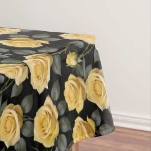 Golden Yellow Roses  Tablecloth