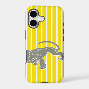 Golden Yellow Safari Stripe with Leopard