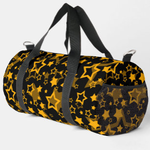 Golden Yellow Stars Glitter Design Duffle Bag