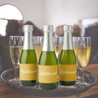 Golden Yellow Stylised Script Wedding Bridesmaid