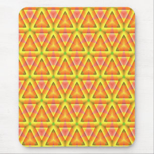 Golden Yellow Triangle Pattern Mouse Pad