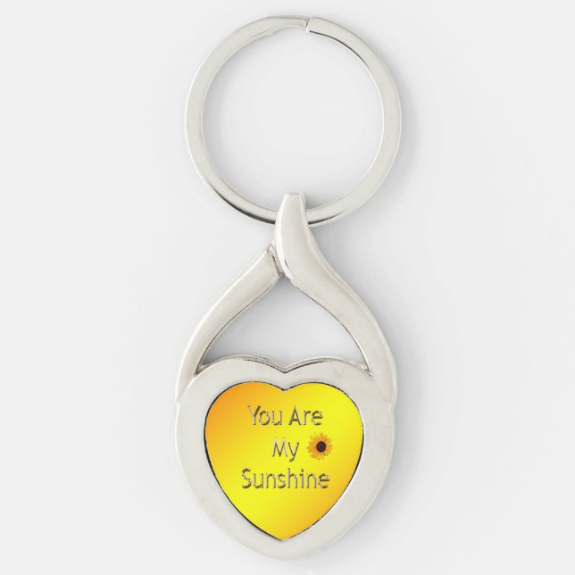 Golden You Are My Sunshine, Metal Keyring (Front)