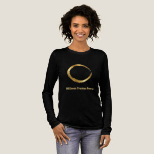 Golden Zen Circle –Stillness Creates Power T-Shirt Tri-Blend Shirt