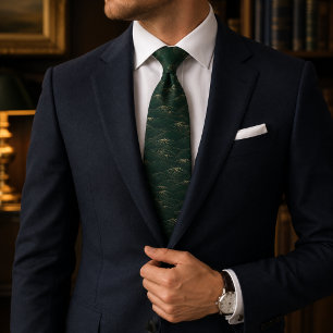 Golden Zen Waves Luxury Tie