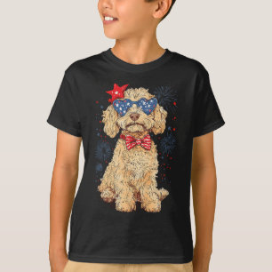 Goldendoodle 4th Of July Patriotic Golden Doodle D T-Shirt