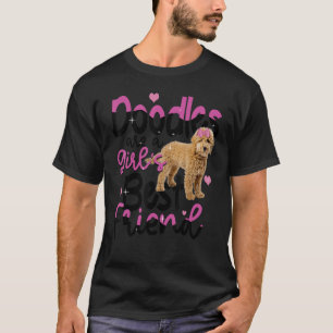 Goldendoodle Are A Girls Best Friend Dog Cute Gold T-Shirt