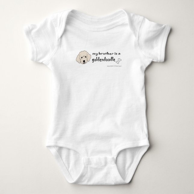 goldendoodle baby bodysuit (Front)