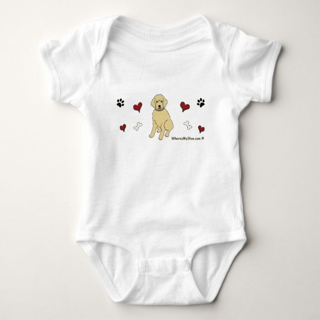 goldendoodle baby bodysuit (Front)