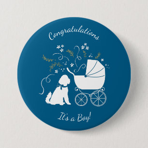 Goldendoodle Baby Shower Dog  7.5 Cm Round Badge