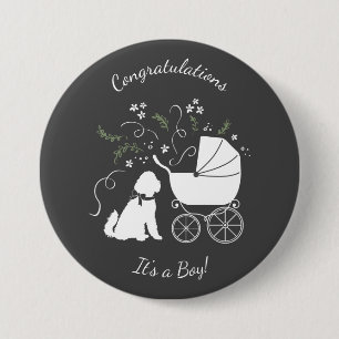 Goldendoodle Baby Shower Dog 7.5 Cm Round Badge