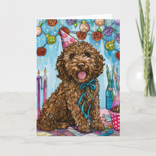 Goldendoodle Birthday Card