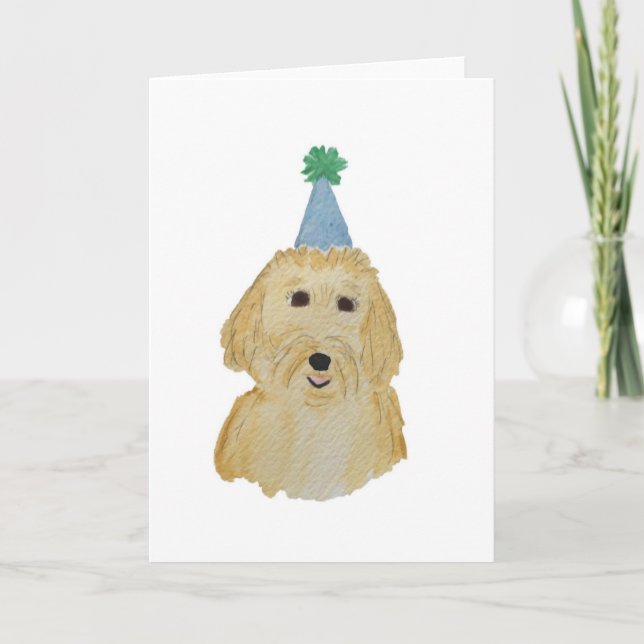 Goldendoodle Birthday Card (Front)