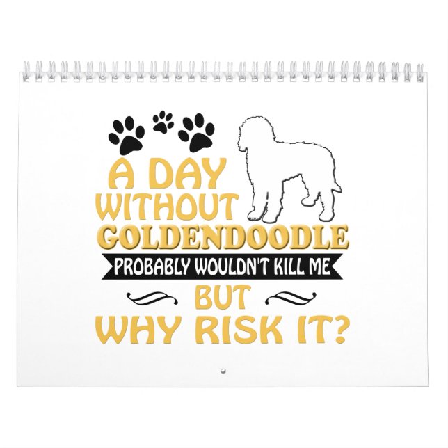 Goldendoodle Calendar 2019 2020 Wall Gifts Women (Cover)