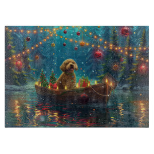 Goldendoodle Christmas Festive Voyage Cutting Board