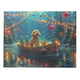 Goldendoodle Christmas Festive Voyage Notepad