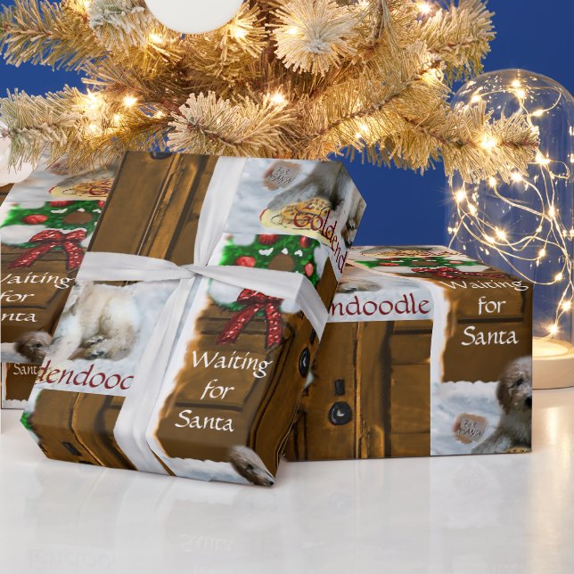 Goldendoodle Christmas Gifts Wrapping Paper (Holidays)