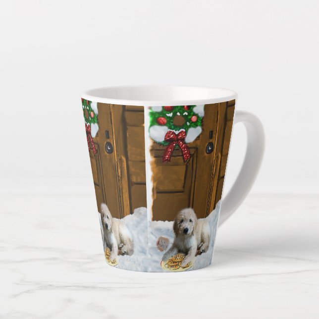 Goldendoodle Christmas  Latte Mug (Right Angle)