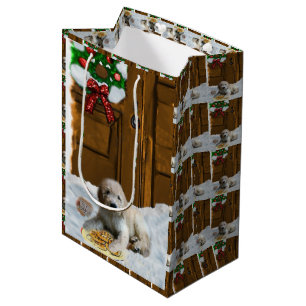 Goldendoodle Christmas Medium Gift Bag