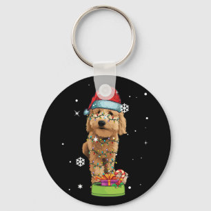 Goldendoodle Christmas Santa Funny Dog Lover Gift Key Ring
