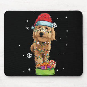 Goldendoodle Christmas Santa Funny Dog Lover Gift Mouse Pad